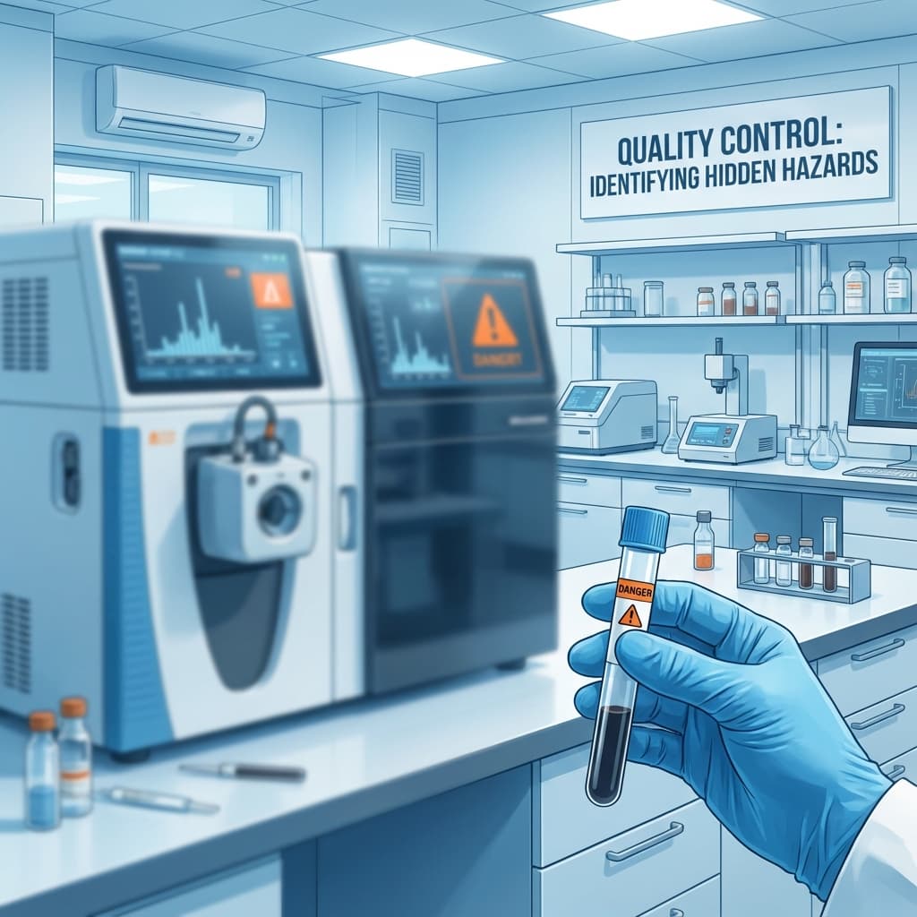 Lab testing for toxic materials in silicone products
